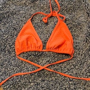 Peach Triangle Bikini Top